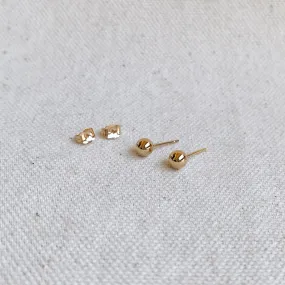 14k Gold Filled 4.0mm Ball Stud Earrings