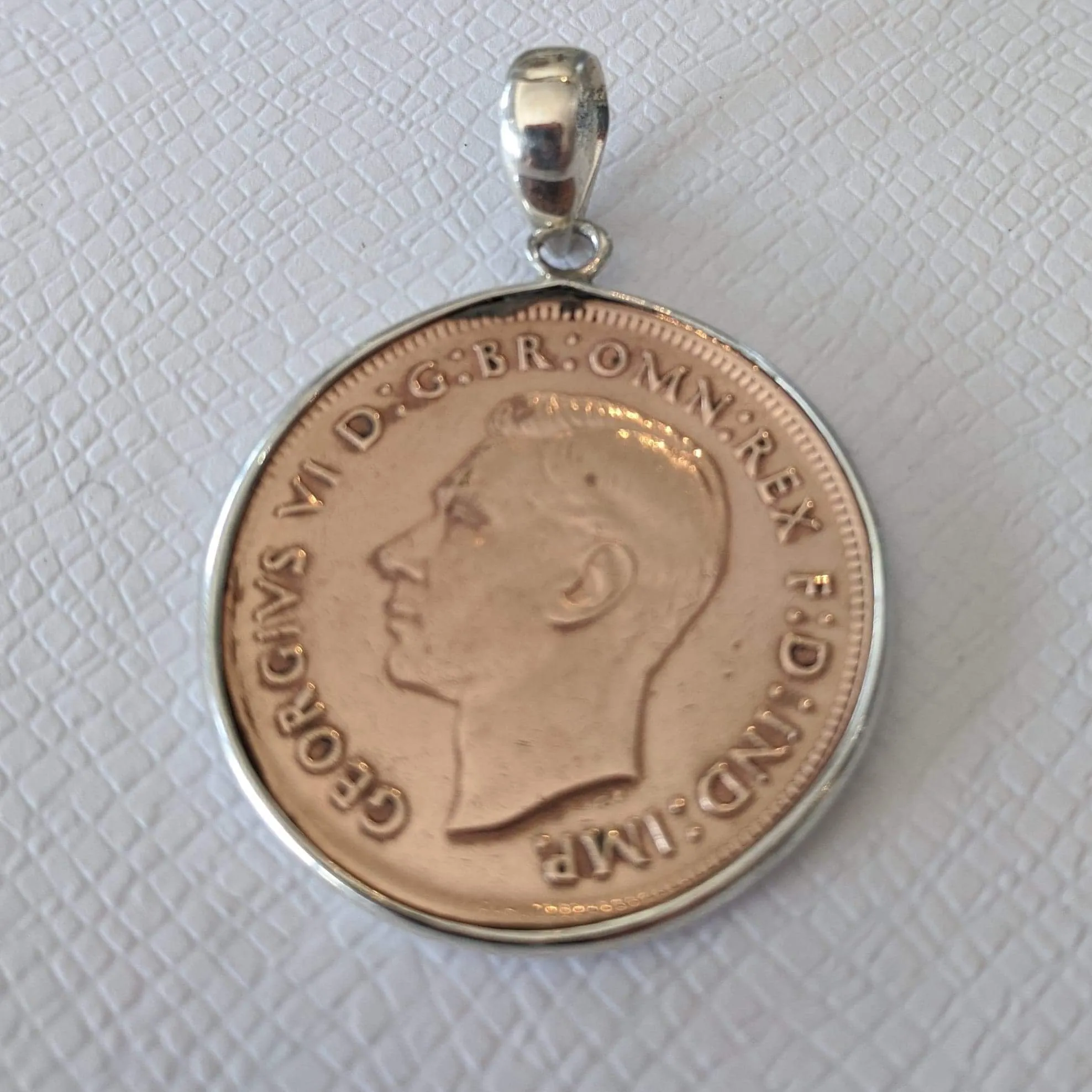 1938 Australian Penny coin pendant