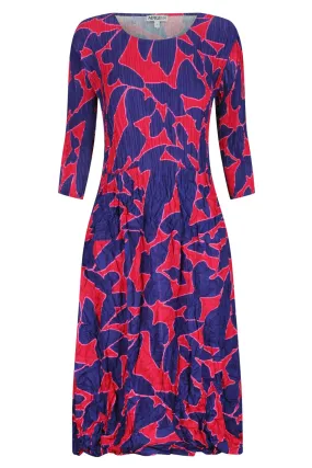 3/4 Sleeve Smash Pocket Dress | Cerise Butterflies