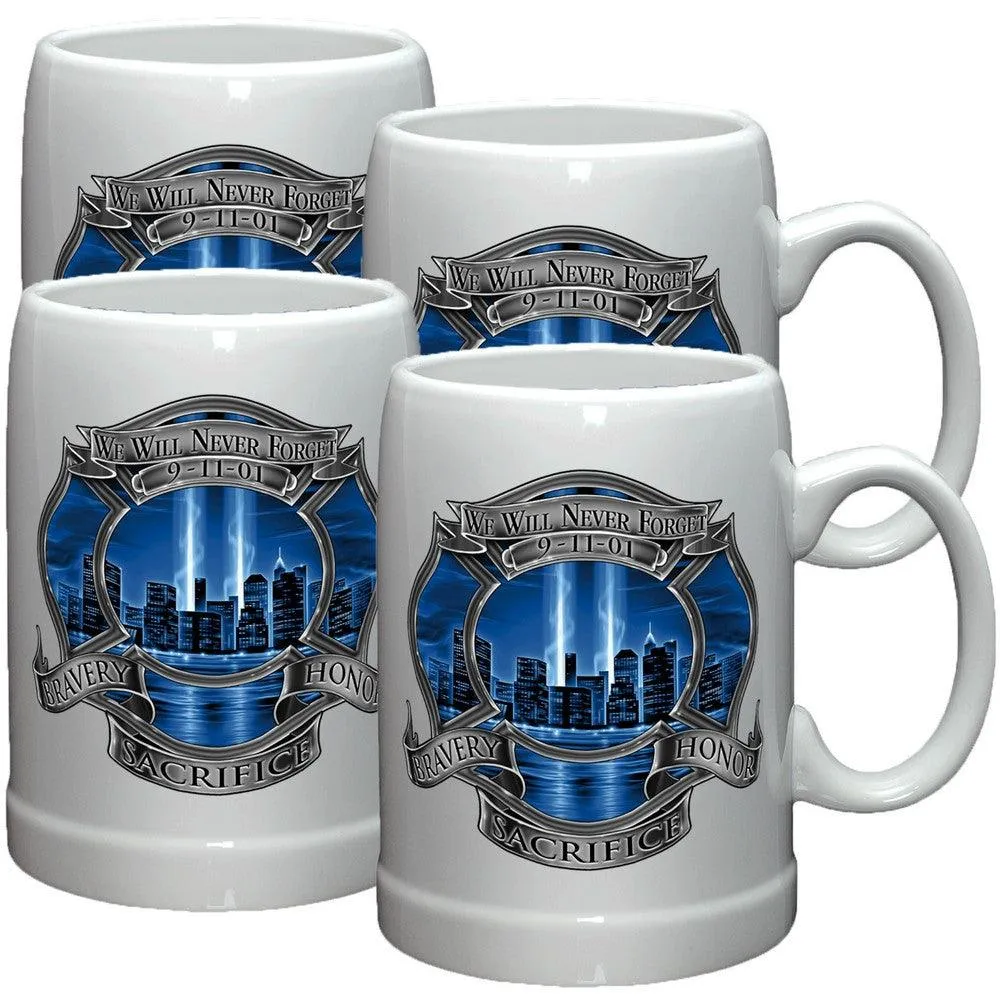 9/11 Firefighter Blue Skies Stoneware Mug Set