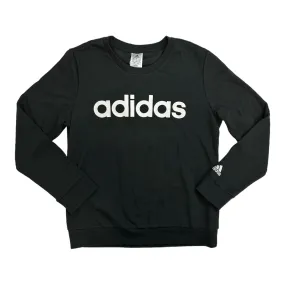 Adidas Women's Essentials Logo Long Sleeve Ribbed Crewneck Sweatshirt