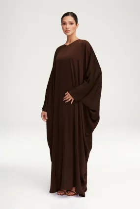 Anisa Satin Kaftan - Espresso