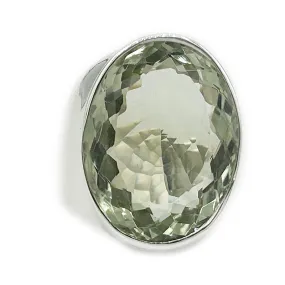 Aranya Green Amethyst Oval Ring