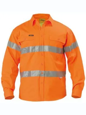 Bisley Hi Vis Taped Long Sleeve Drill Shirt BT6482