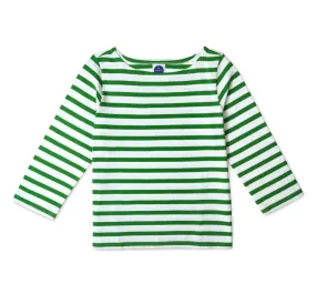 Breton Stripe Tee - (green or pink)