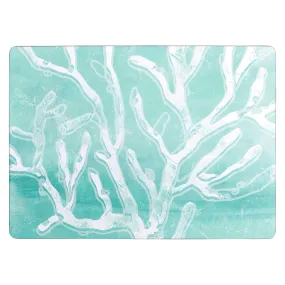 Cerulean Sea Coral Art Placemats - Set of 4