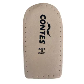 Contes Heel lift in latex foam covered with real chrome-free leather with a thickness of approximately 1.5 cm at the heel. 121/P