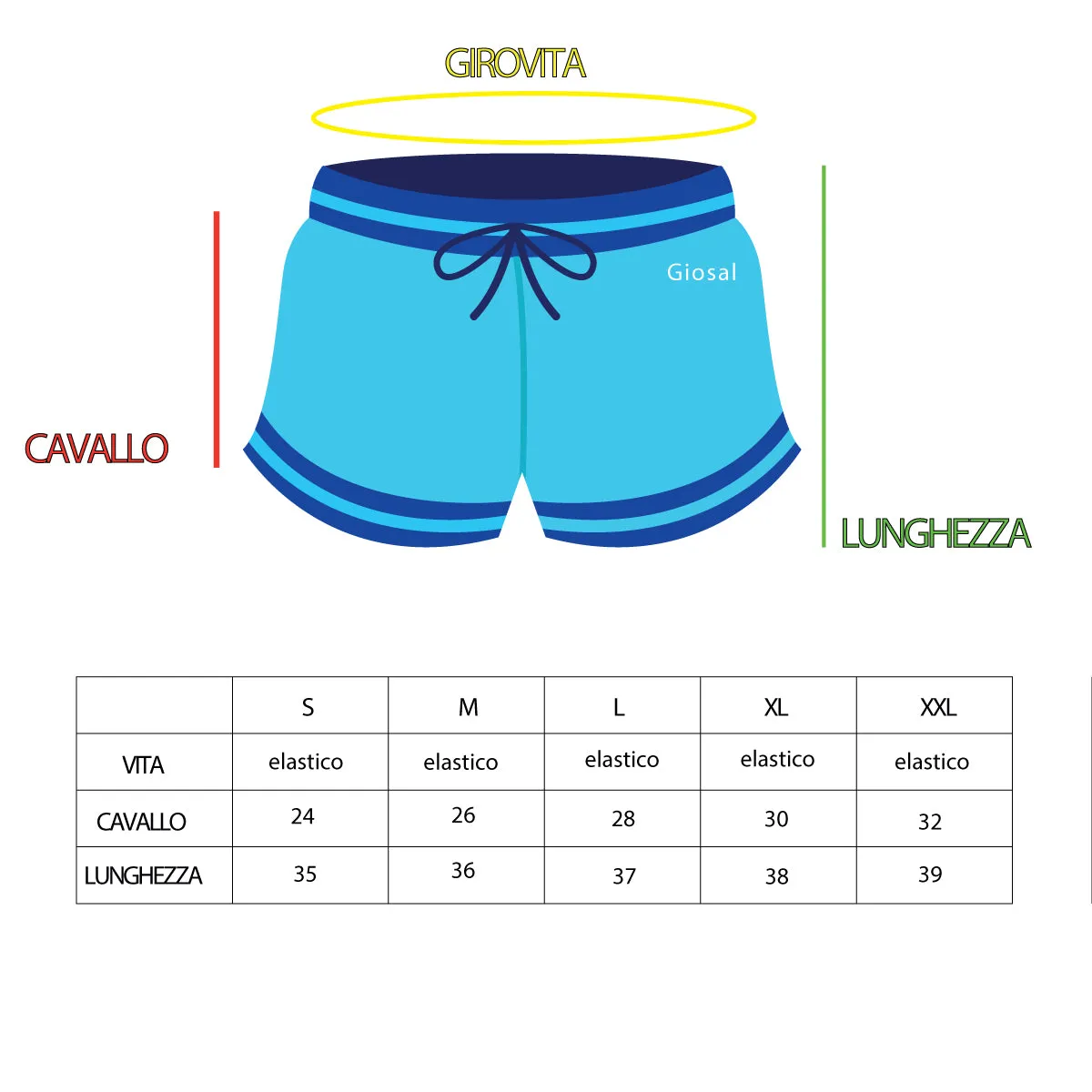 Costume Da Bagno Uomo Boxer Fantasia Fiori Blu Elastico GIOSAL-SU1142A