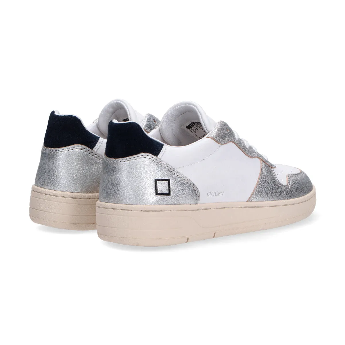 D.A.T.E. sneaker Court Laminated white silver