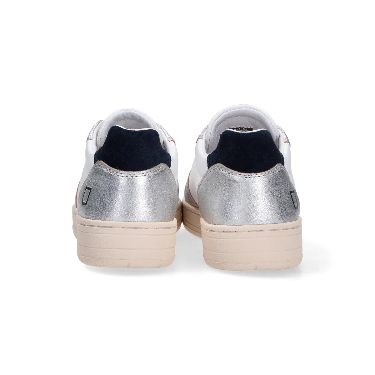 D.A.T.E. sneaker Court Laminated white silver