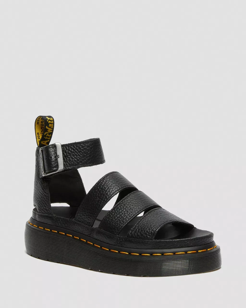 Doc Martens Women's CLARISSA II WOMEN'S LEATHER PLATFORM SANDALS (Black Milled Nappa)