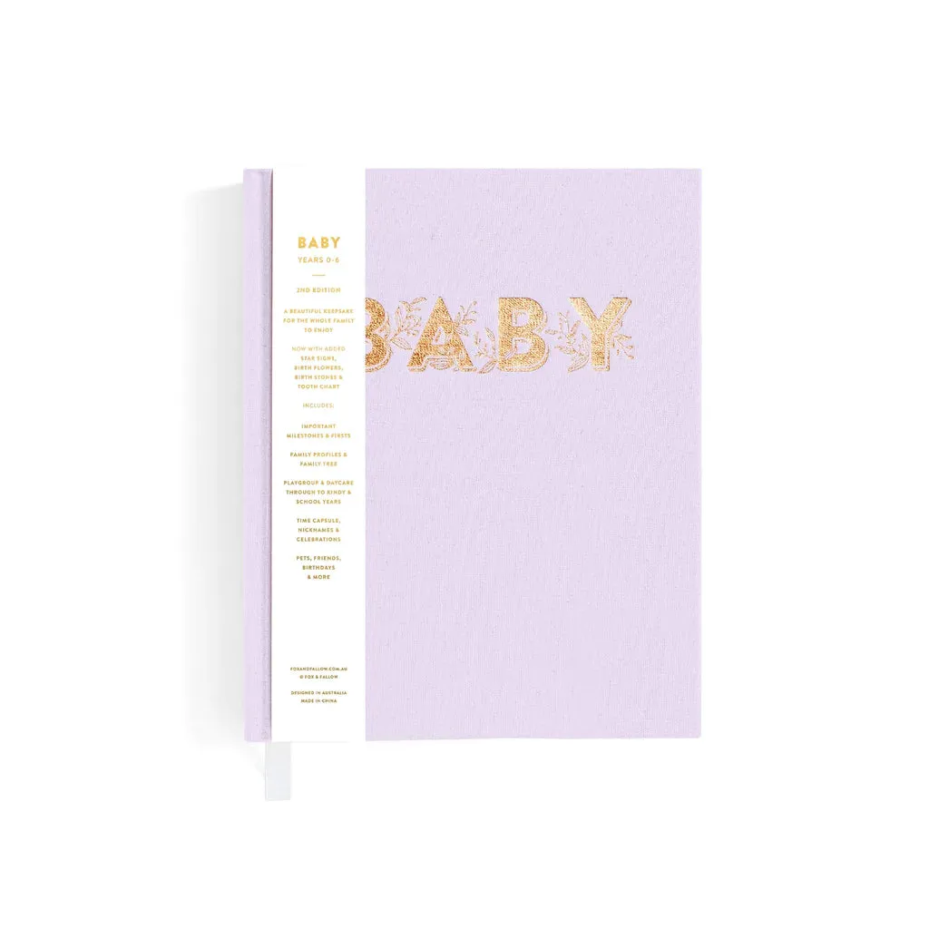 Fox & Fallow Mini Baby Book LILAC