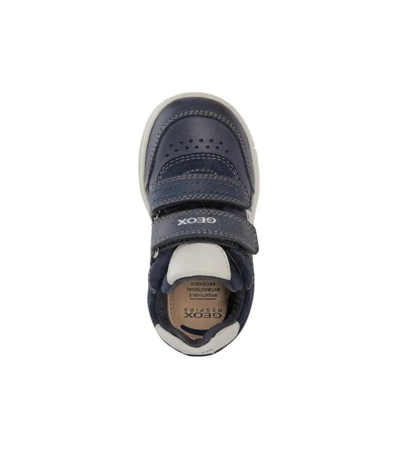 Geox Infant Boys Navy Trottola Leather Shoe B2543A