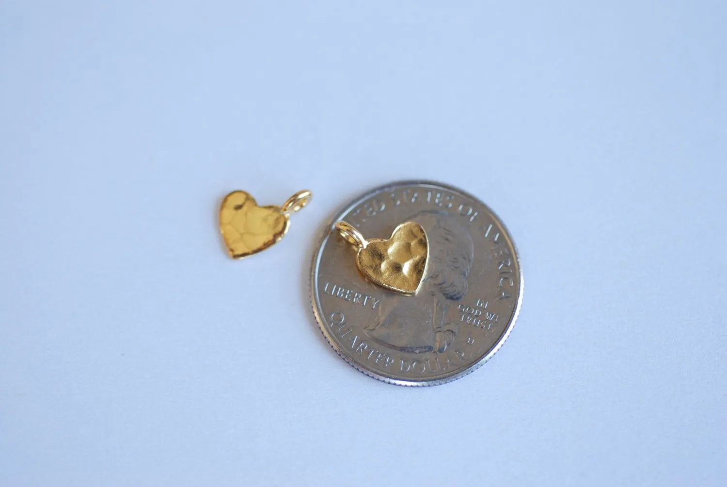 Gold Hammered Wholesale Heart Vermeil Charm- 18k gold plated Sterling Silver, Stamping Blank Heart Charm Pendant, Heart Blanks, Hammered Heart, 43