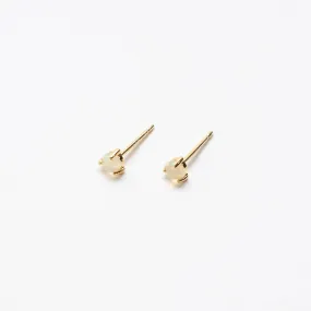 Gold Vermeil Small Opal Prong Set Studs