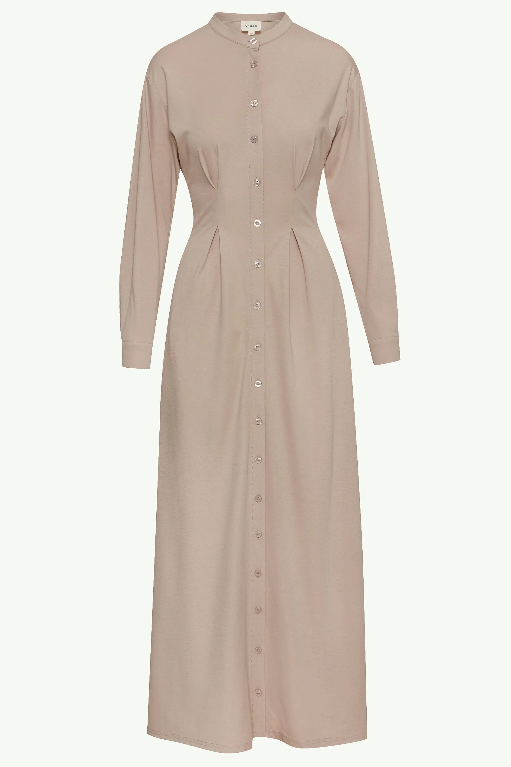 Ivy Jersey Button Down Maxi Dress - Stone