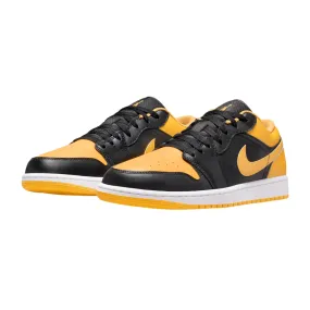 Jordan men's sneakers shoe Air Jordan 1 Low 553558-072 black-yellow