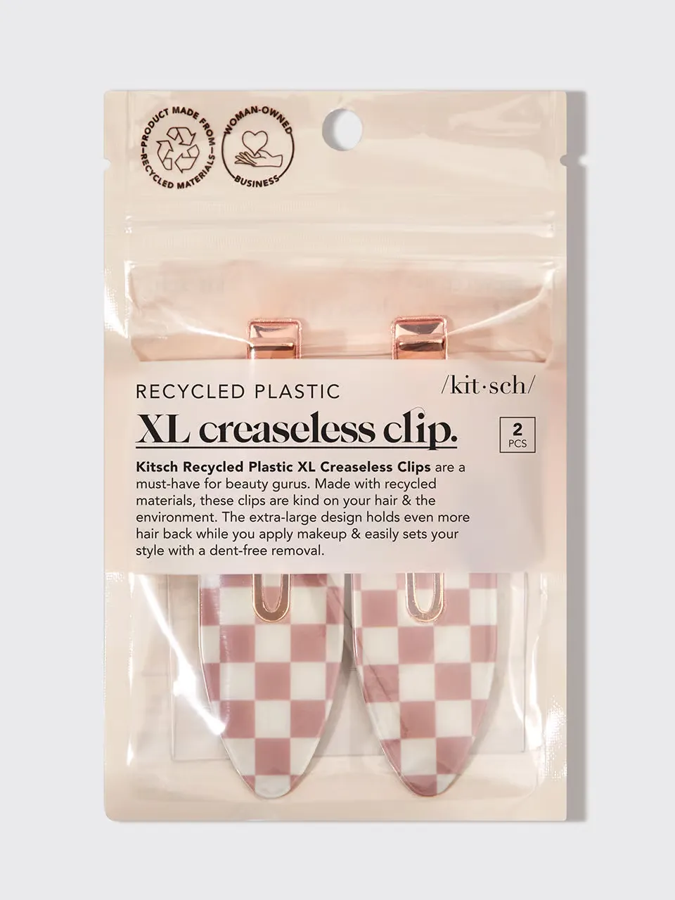 KITSCH XL Creaseless Clip 2 Piece Set