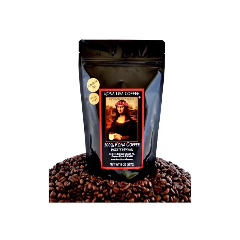 Kona Lisa 100% Kona Coffee Macadamia Nut Whole Bean