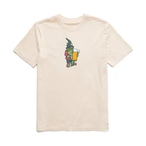 Life Is Good Men's Holiday Beer Gnome Crusher Tee - Putty White