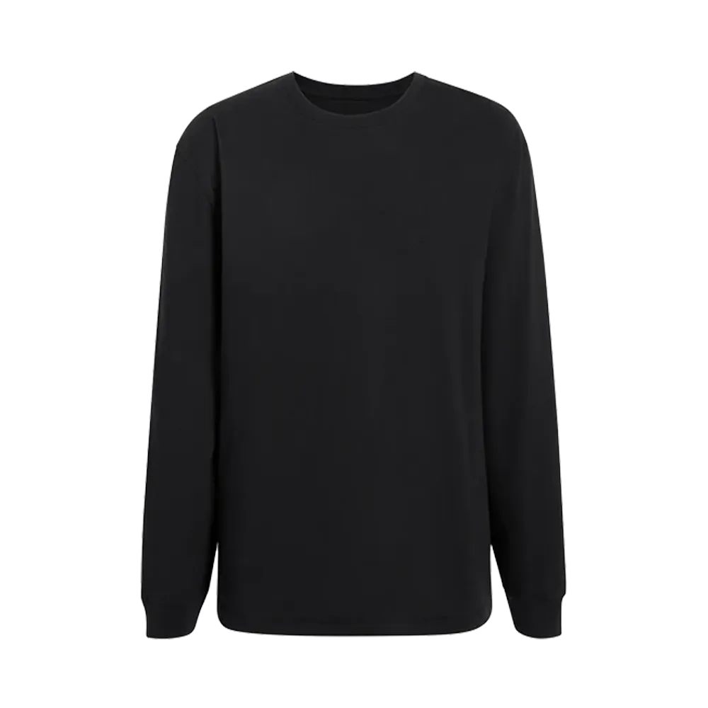 Long Sleeve Boxy Tee | Black