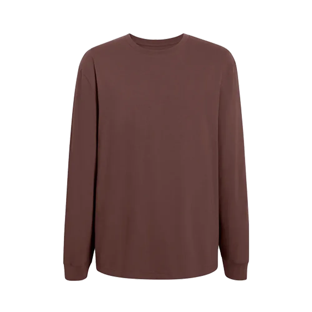 Long Sleeve Boxy Tee | Coffee