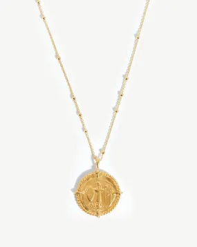 Lucy Williams Rope Medallion Coin Necklace | 18ct Gold Plated