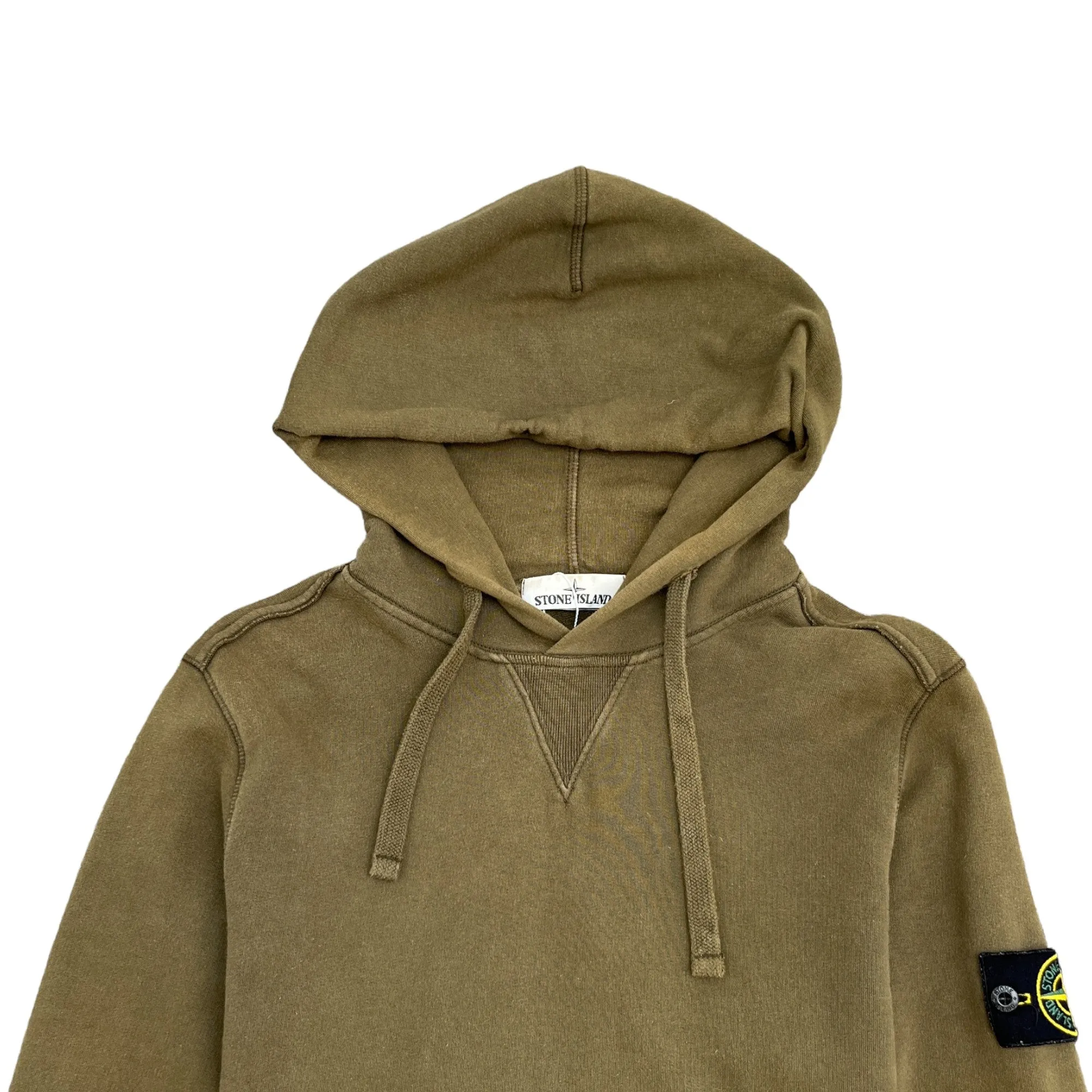 Men's Applique Logo Hoodie Khaki Size S