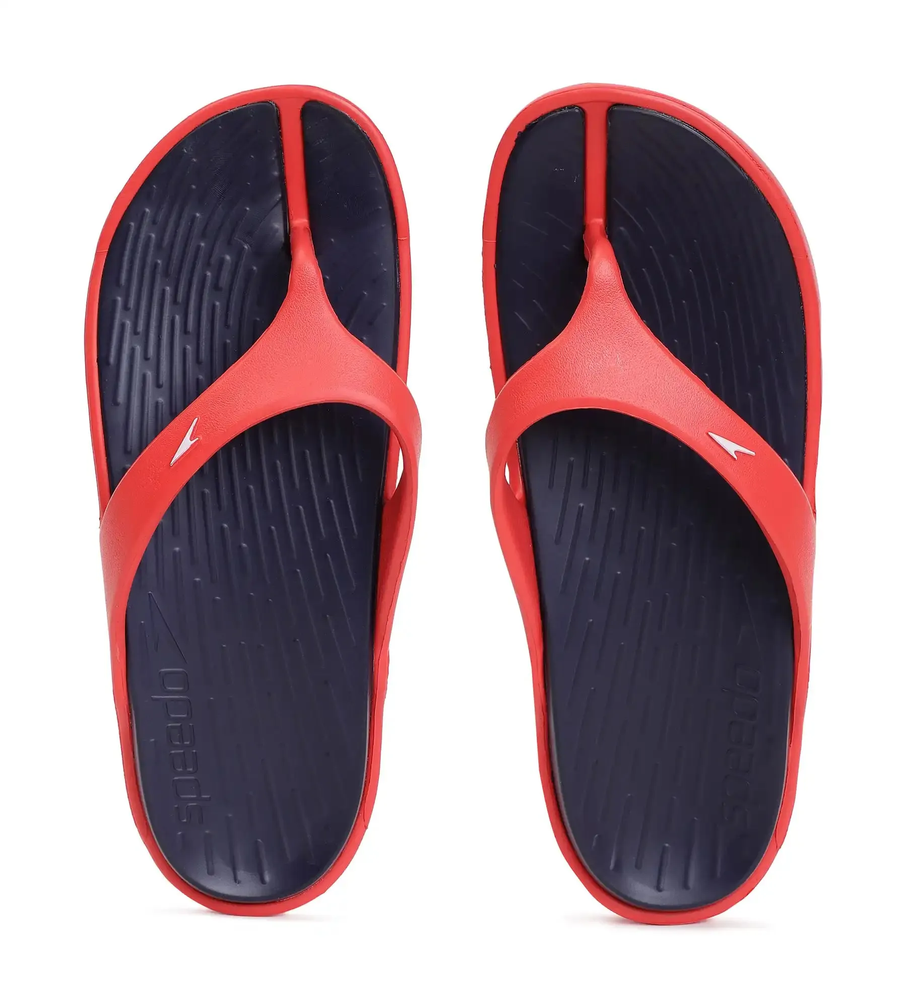 Men's Dual Colour Flip Flops -  True Navy & Fed Red