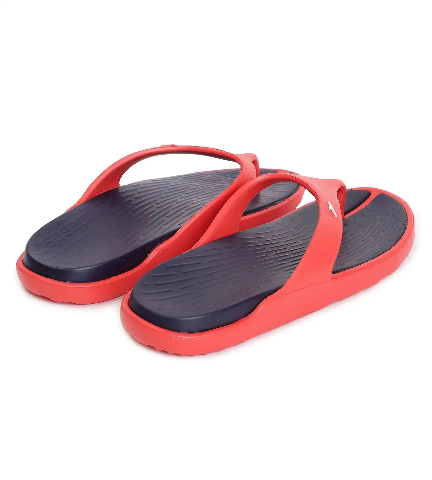 Men's Dual Colour Flip Flops -  True Navy & Fed Red