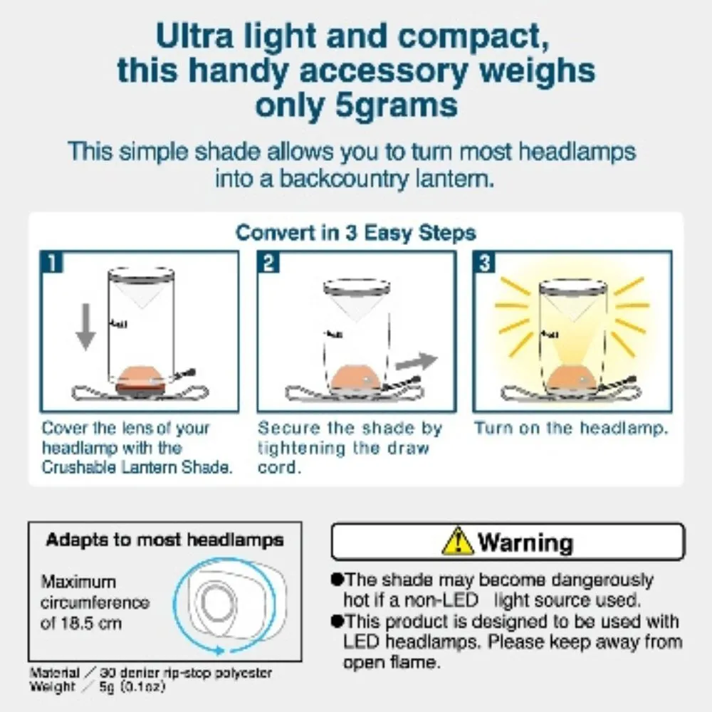 Montbell Crushable Lantern Shade 5g - Camping Outdoor Light Portable