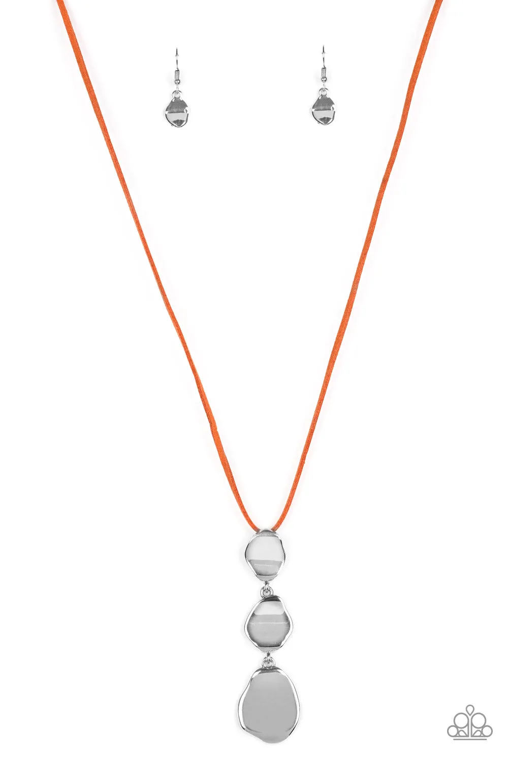 Paparazzi Embrace The Journey Orange Necklace Set