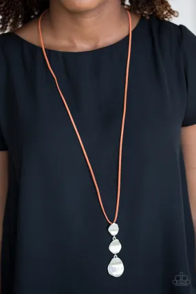 Paparazzi Embrace The Journey Orange Necklace Set