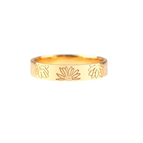 Personalized Stamped Flower Band