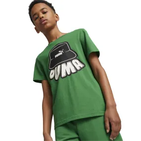 Puma short sleeve t-shirt for boys Ess Mid 90s 679720-86 green