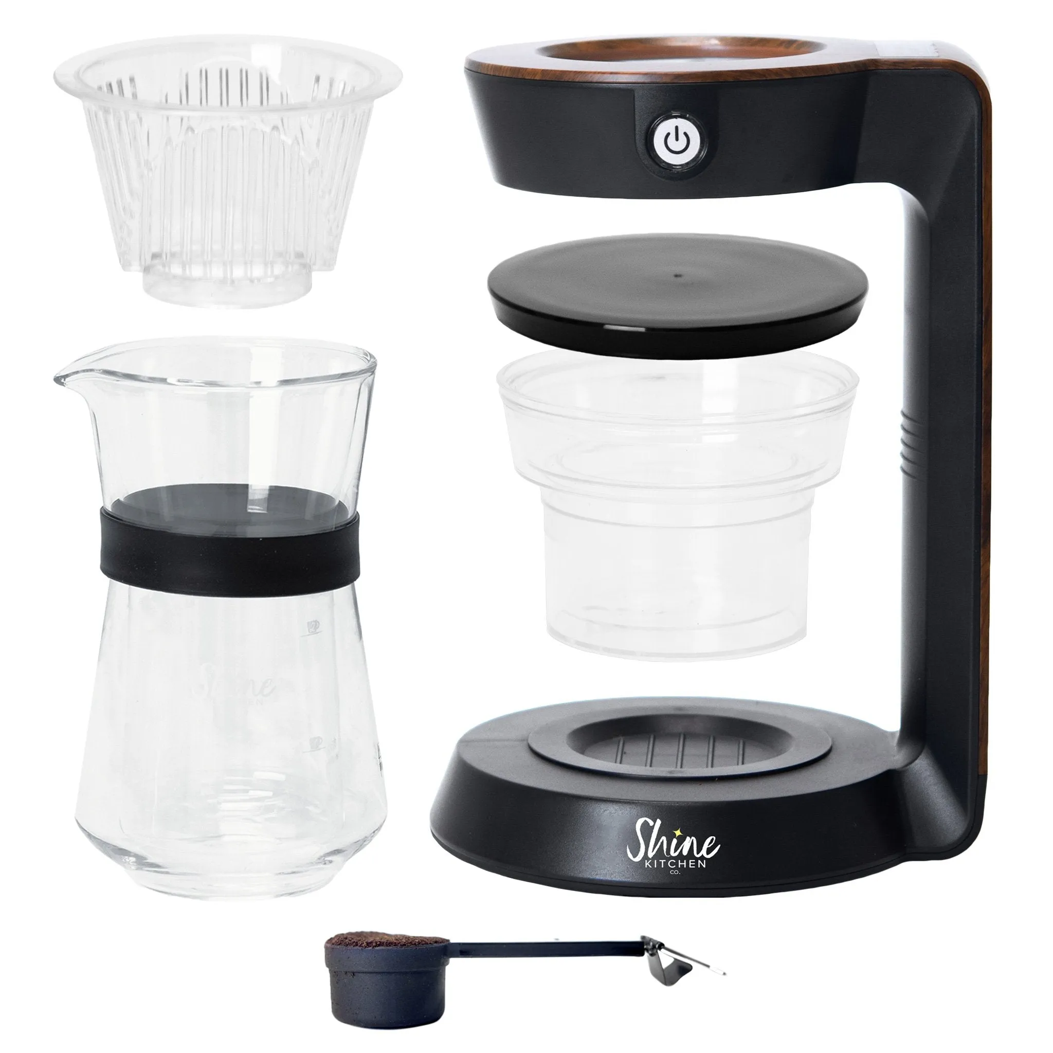 Shine Kitchen Co. Automatic Pour Over Coffee Machine and Lifeboost Coffee Bundle