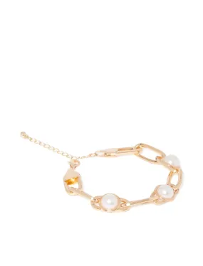 Signature Blair Link Pearl Bracelet