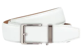 Smooth White, 40mm Strap, Dress Belt