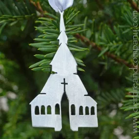 Stavkirke Ornament in Pewter