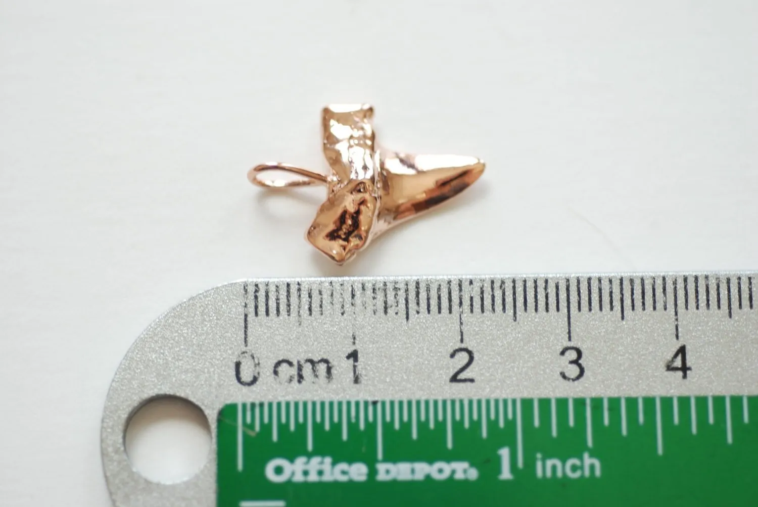 Vermeil Rose Wholesale Gold Shark Tooth Pendant, Vermeil gold shark tooth charm,18kt gold plated over sterling silver, gold plated Charms