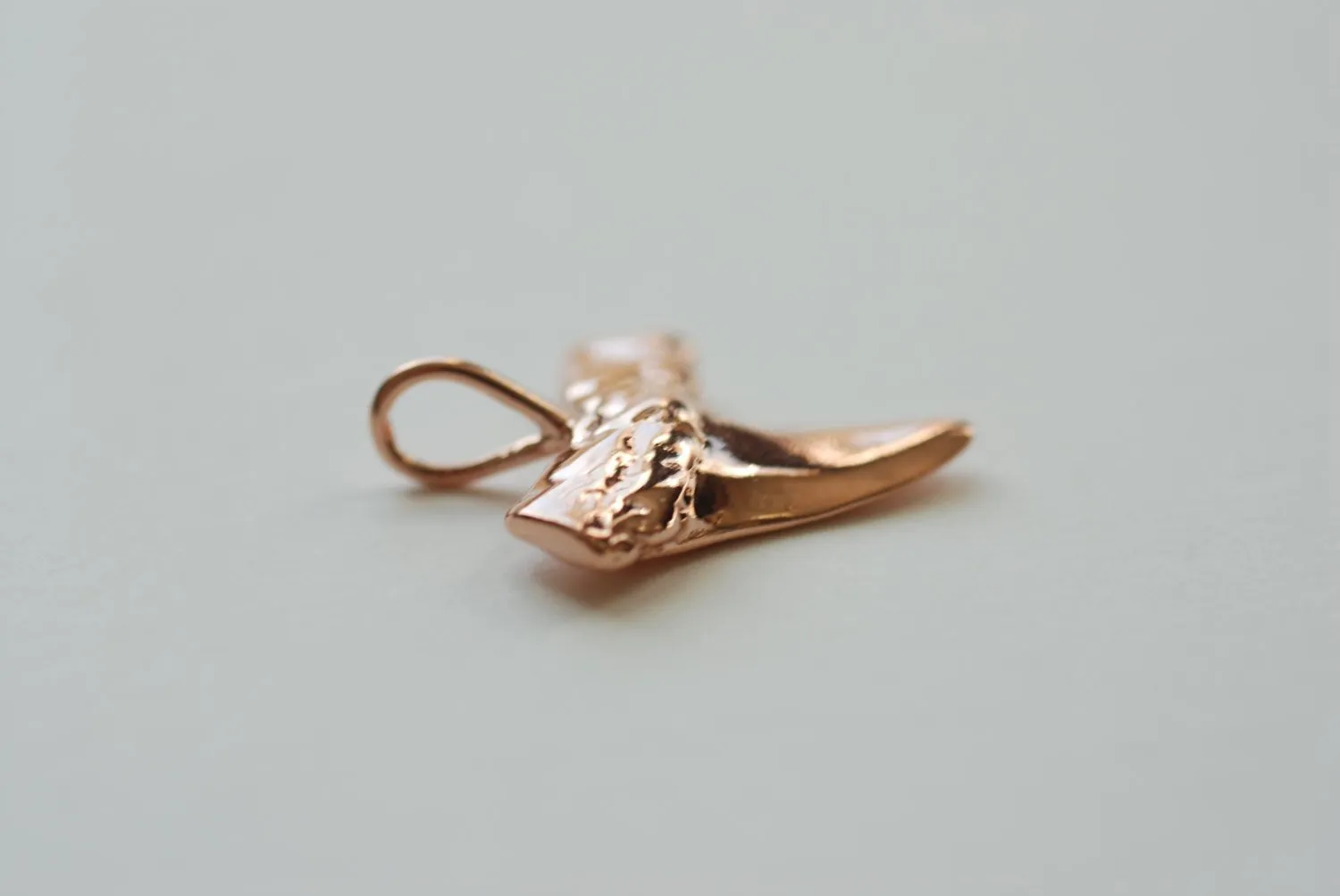 Vermeil Rose Wholesale Gold Shark Tooth Pendant, Vermeil gold shark tooth charm,18kt gold plated over sterling silver, gold plated Charms