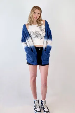 Y2K tie die cardigan